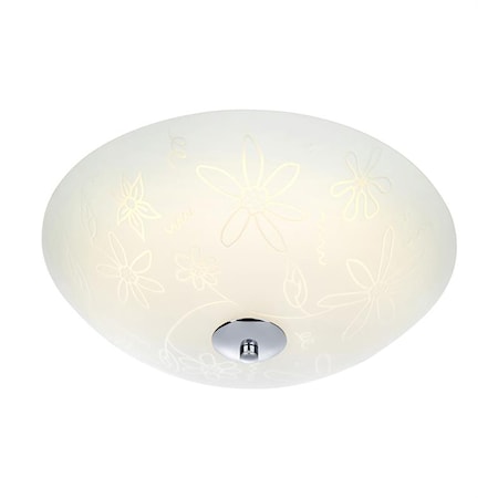 Fleur Plafond LED 35cm Vit/Krom