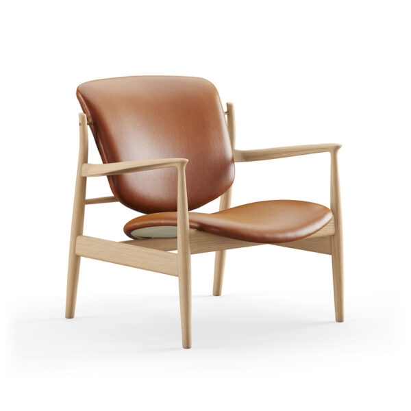 France Chair, Oak, Leather Group 4, Elegance Walnut 20195