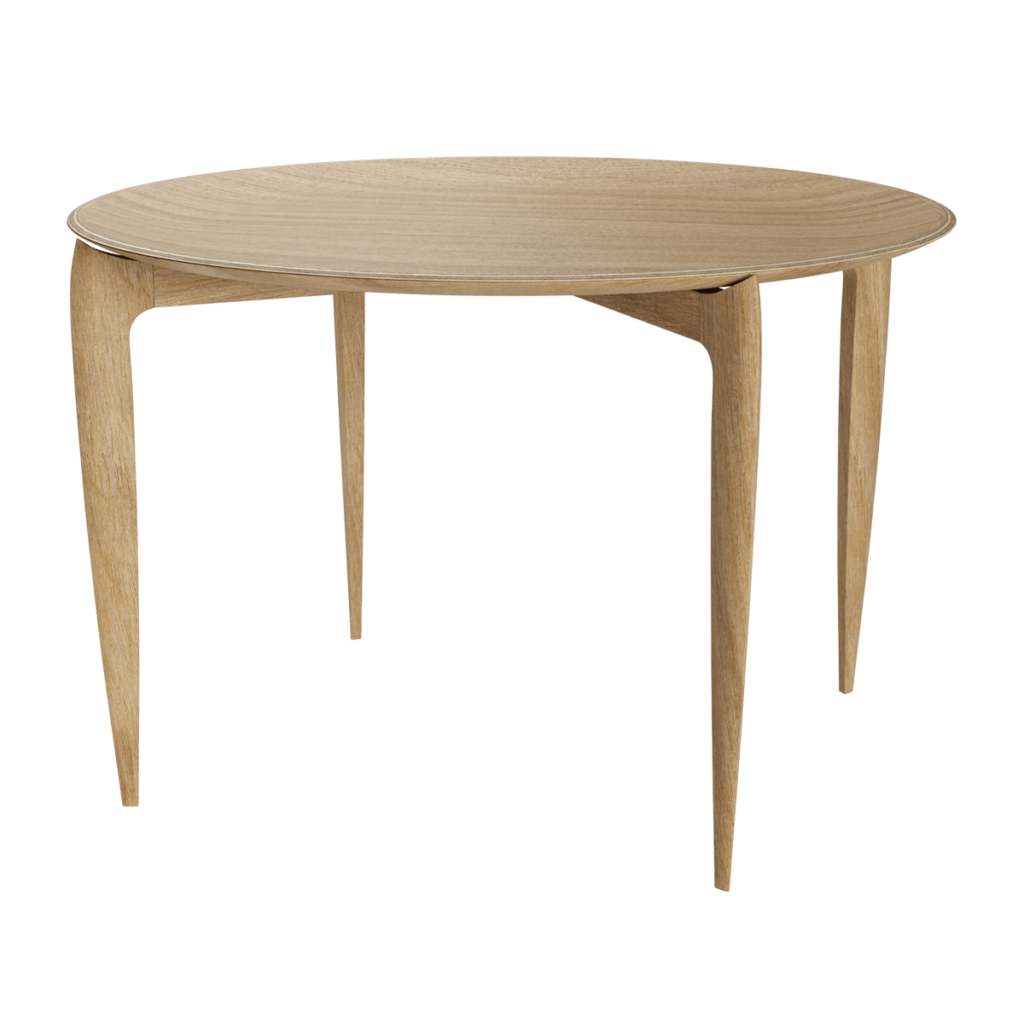 Fritz Hansen Foldable Tray Table Ø60 cm Oiled oak