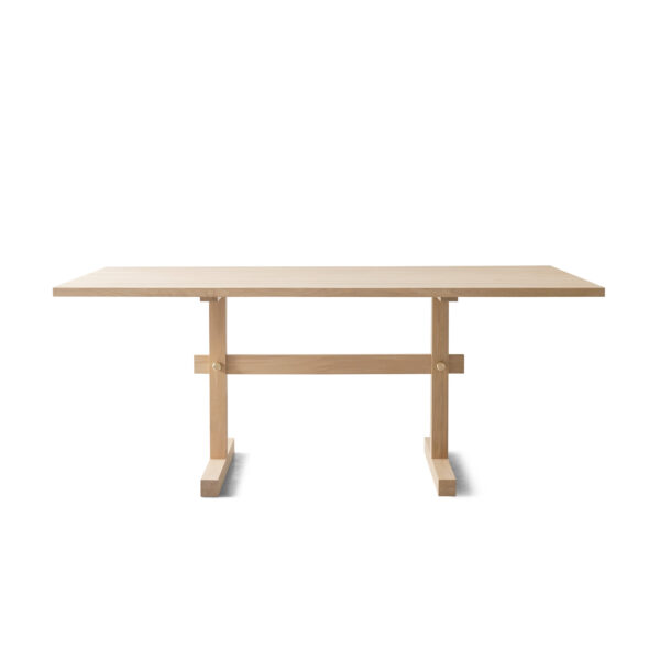 Gaspard 180 Dining Table / Oak Light / Brass