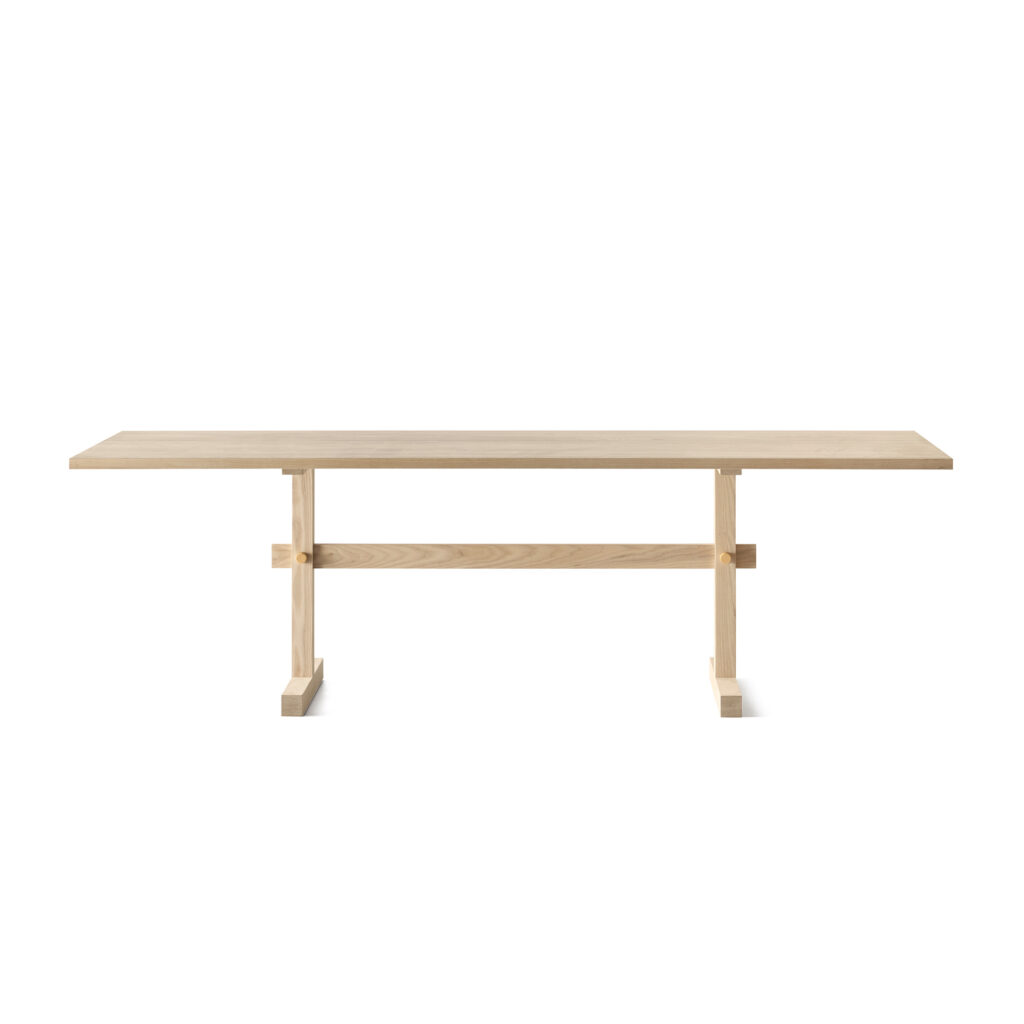 Gaspard 240 Dining Table / Oak Light / Brass