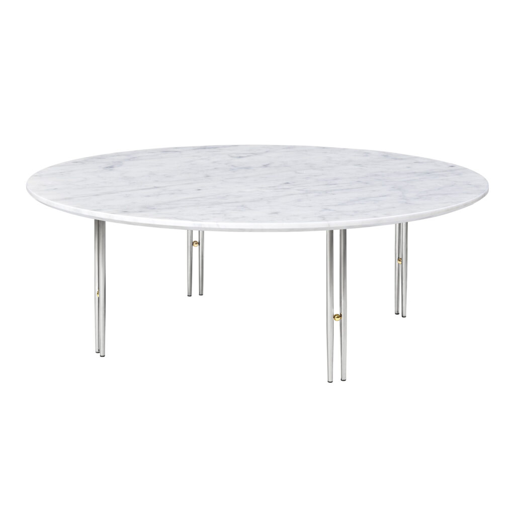 IOI Coffee Table 100 cm Chrome / White Carrara
