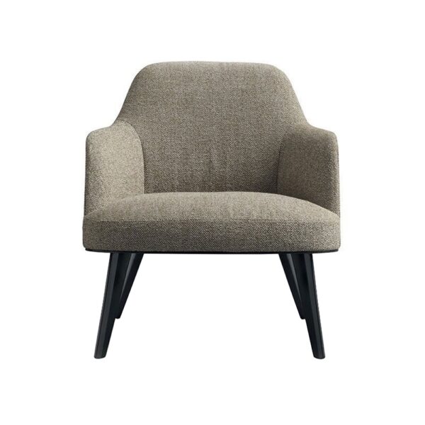 Jane Armchair Black Elm Base, Upholstery Fabric Cat. B Eraclea 01 Ghia