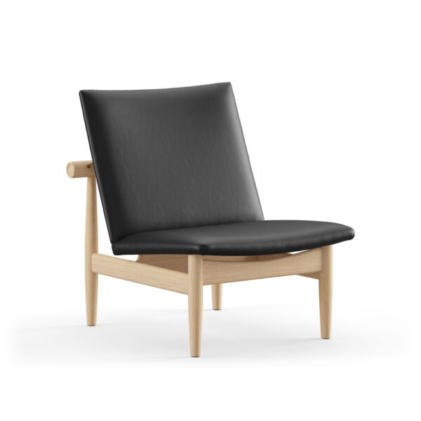 Japan Chair, Oak, Leather Group 2, Nevada NV0500S Black