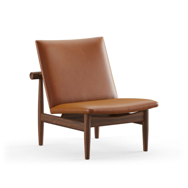 Japan Chair, Walnut, Leather Group 2, Nevada NV2488S Cognac