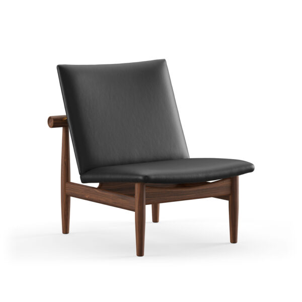 Japan Chair, Walnut, Leather Group 4, Elegance Black 20198