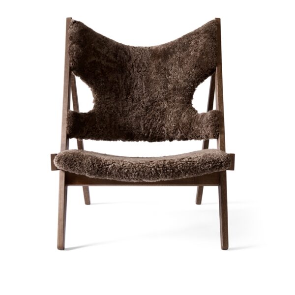 Knitting Lounge Chair Dark Stained Oak/Sheepskin Drake 20