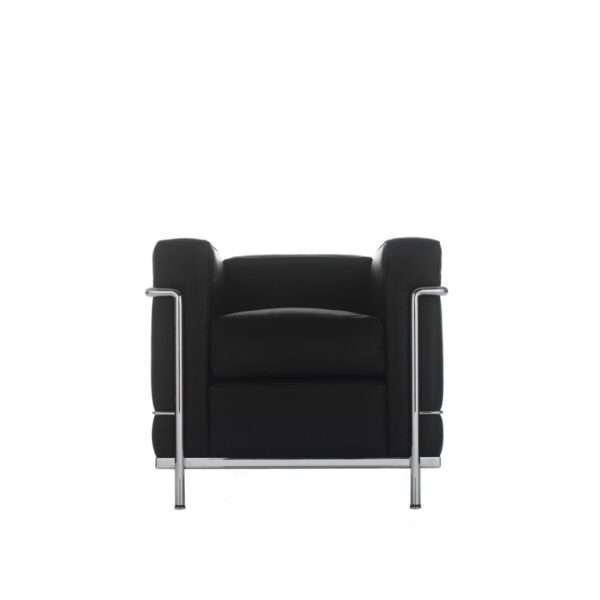 LC2 Armchair Chrome Frame, Feather Pad, SavanaE390