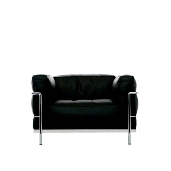 LC3 Armchair Chrome Frame, Feather Padded, SavanaE390