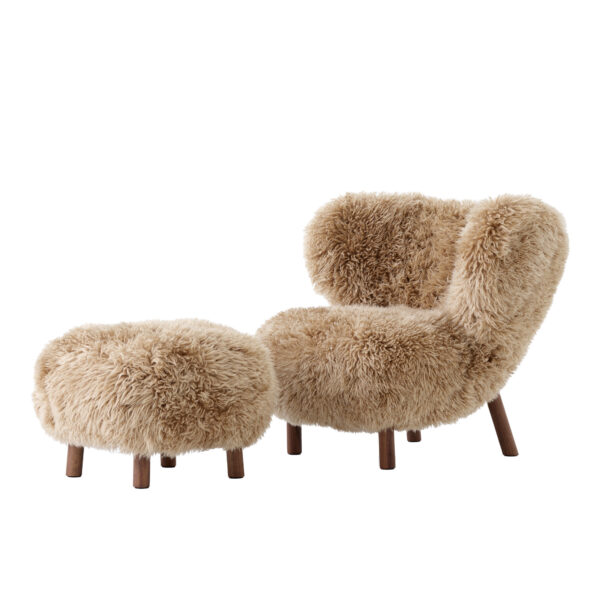 Little Petra VB1 Incl. Pouf ATD1 Sheepskin Honey / Walnut