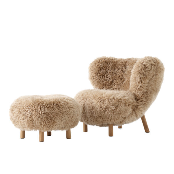 Little Petra VB1 Incl. Pouf ATD1 Sheepskin Honey / White Oiled Oak