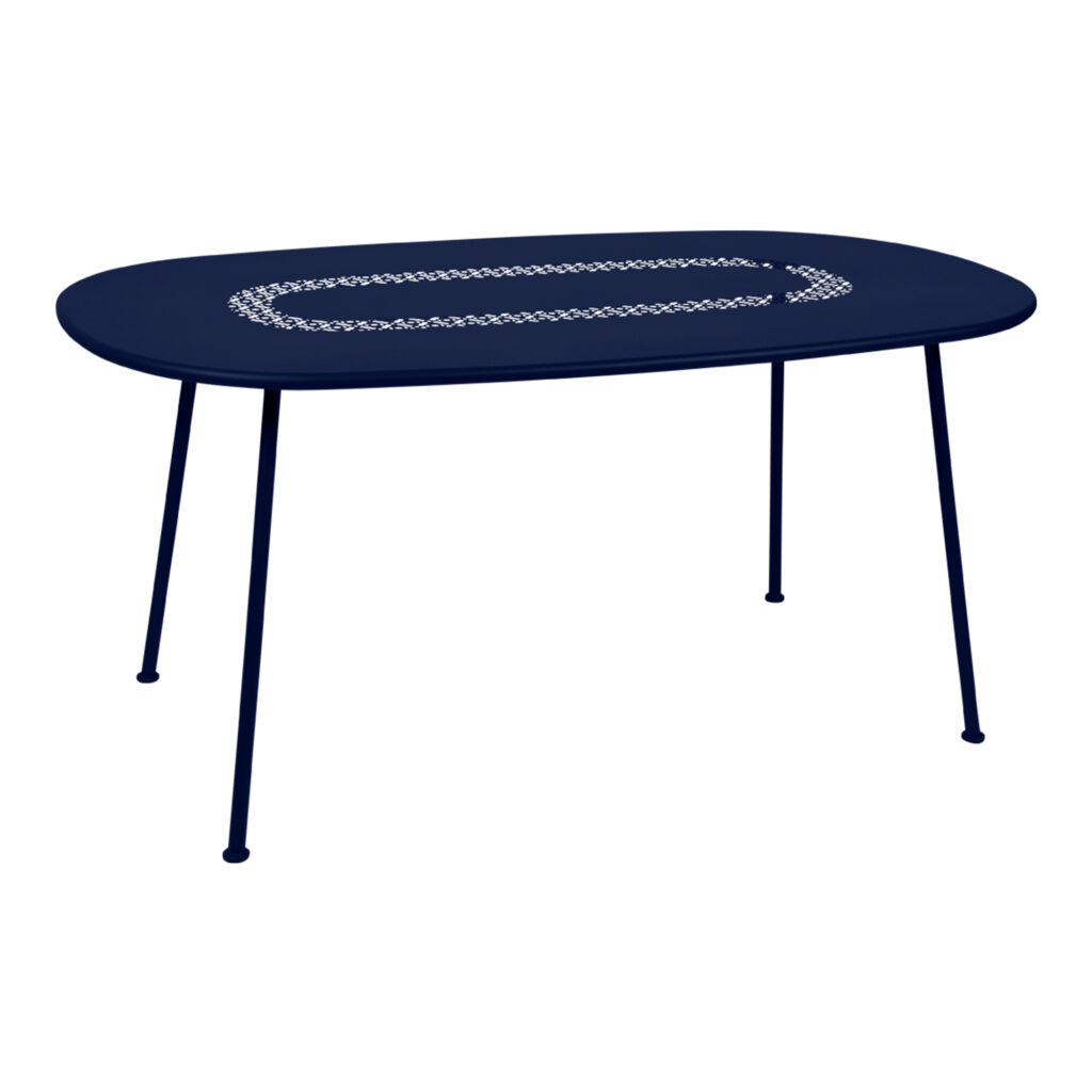 Lorette Oval Table 160x90 cm Deep Blue 92