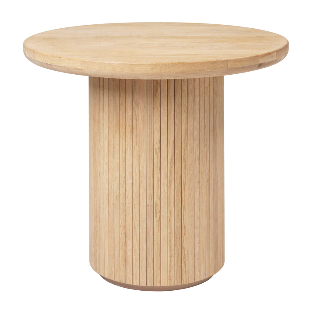 Moon Lounge Table Wood Top 60 cm Solid Oak Soap Treated