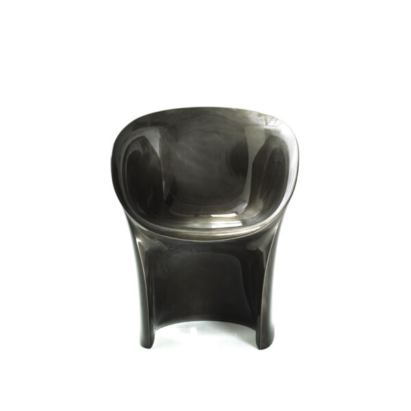 Moon Small Armchair, Black Iron