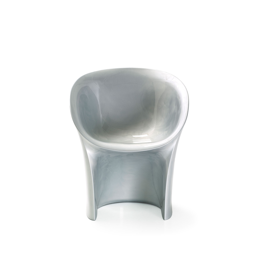 Moon Small Armchair, Silver