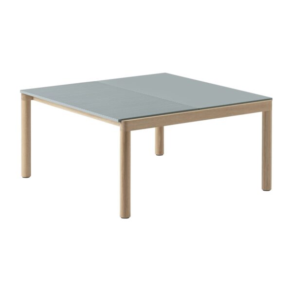 Muuto Couple 1 Plain-1 Wavy soffbord 80x84x40 cm Pale blue-oak