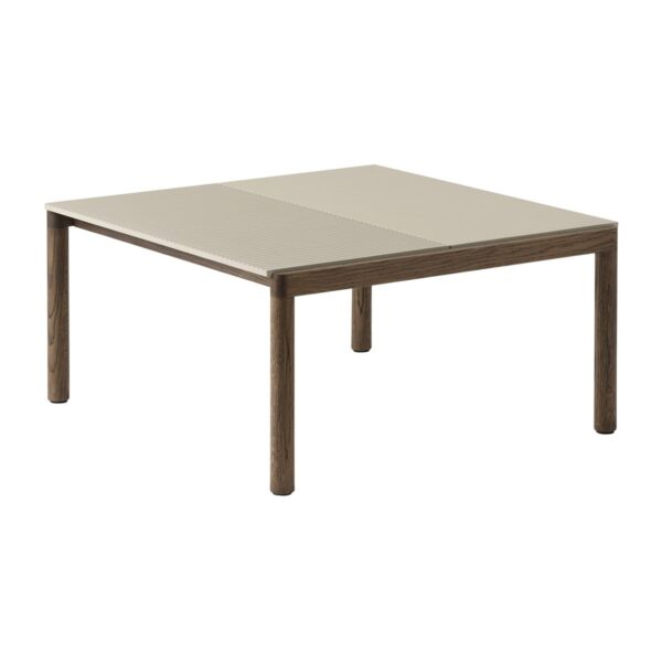 Muuto Couple 1 Plain-1 Wavy soffbord 80x84x40 cm Sand-dark oiled oak