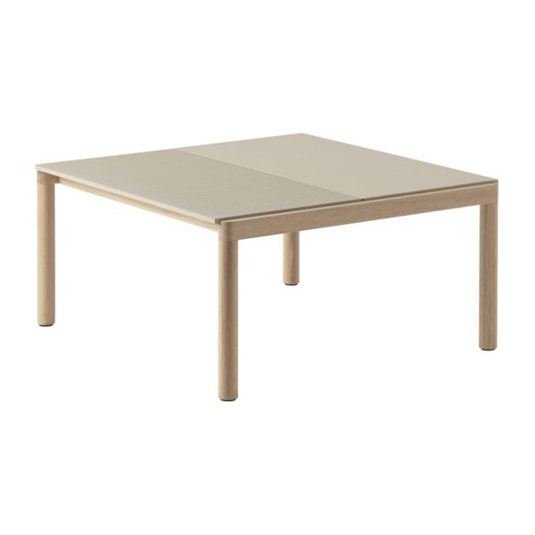 Muuto Couple 1 Plain-1 Wavy soffbord 80x84x40 cm Sand-oak