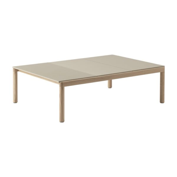 Muuto Couple 2 Plain-1 Wavy soffbord 120x84x35 cm Sand-oak