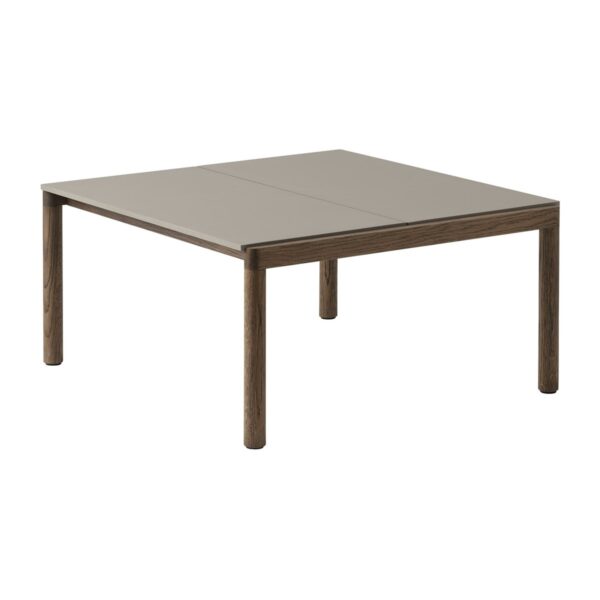 Muuto Couple 2 Plain soffbord 80x84x40 cm Taupe-dark oiled oak