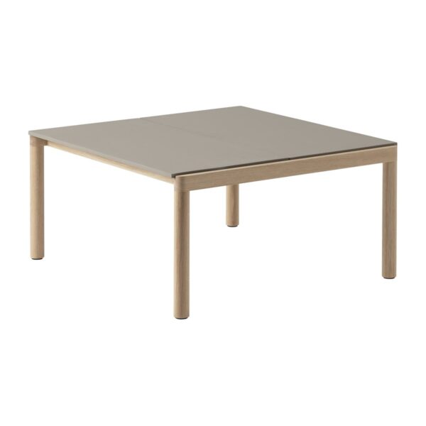 Muuto Couple 2 Plain soffbord 80x84x40 cm Taupe-oak