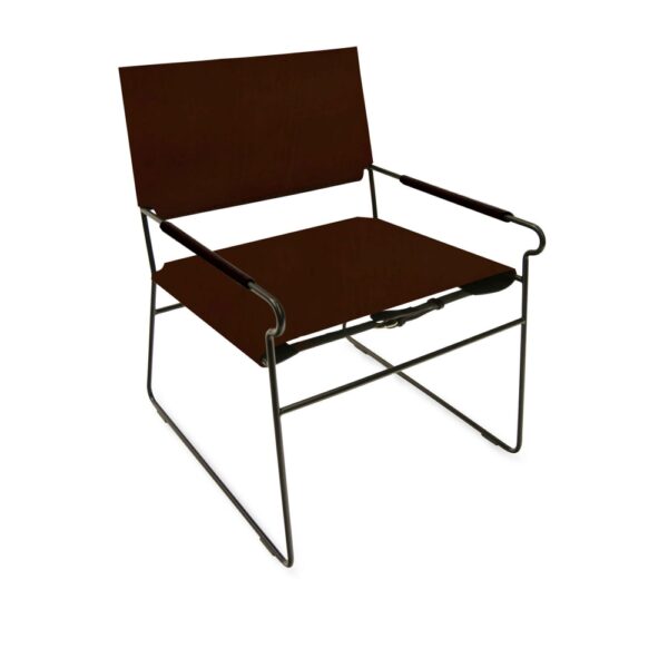 Next Rest, Black Steel Frame, Leather: Mocca