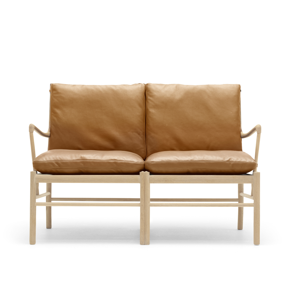 OW149-2 - Colonial Sofa, Tvålad Ek, Lädergrupp C Sif - 95