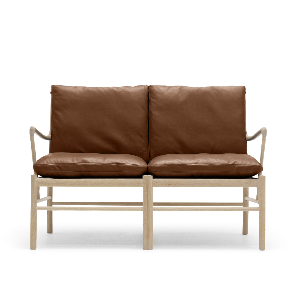 OW149-2 - Colonial Sofa, Vitoljad Ek, Lädergrupp B Thor - 307