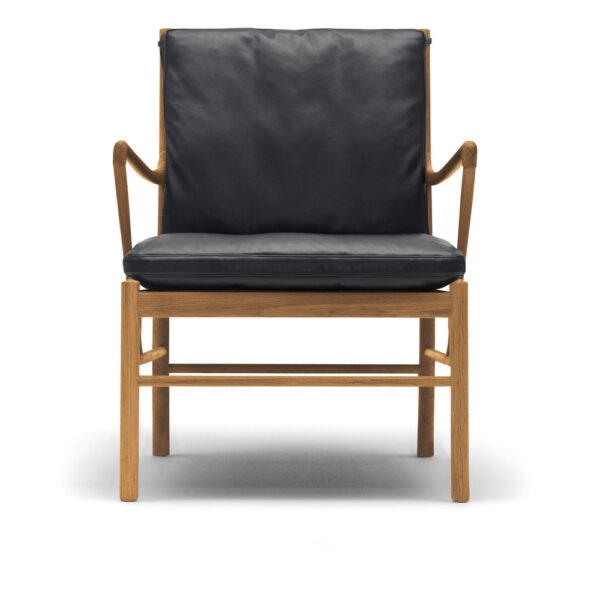 OW149 - Colonial Chair, Oljad Ek, Lädergrupp B Thor - 301