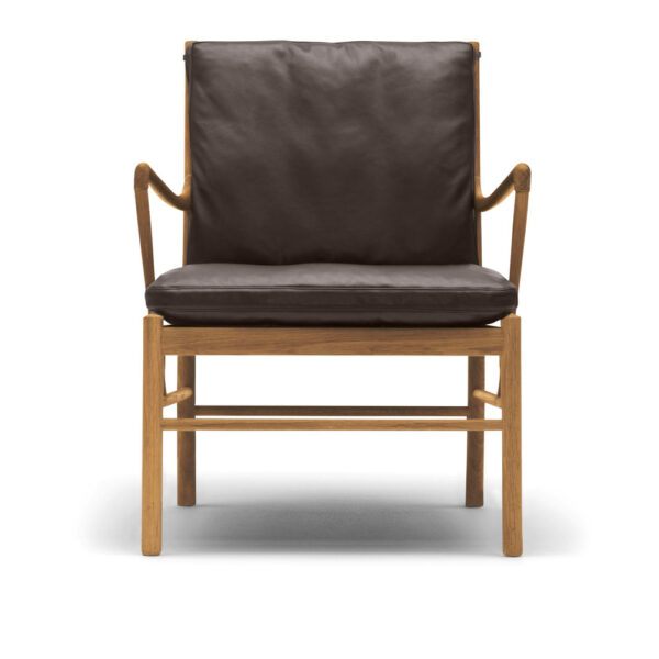 OW149 - Colonial Chair, Oljad Ek, Lädergrupp B Thor - 306