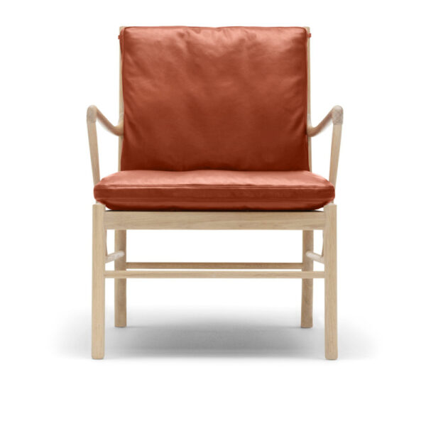 OW149 - Colonial Chair, Tvålad Ek, Lädergrupp C Sif - 92