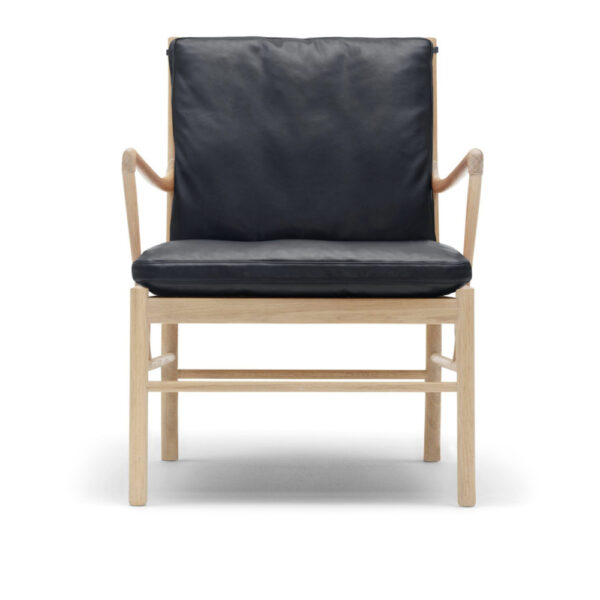 OW149 - Colonial Chair, Tvålad Ek, Lädergrupp C Sif - 98