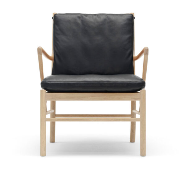 OW149 - Colonial Chair, Vitoljad Ek, Lädergrupp B Thor - 301