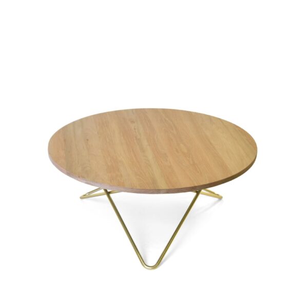 OX Denmarq O Table soffbord ek mattlack, mässingsstativ