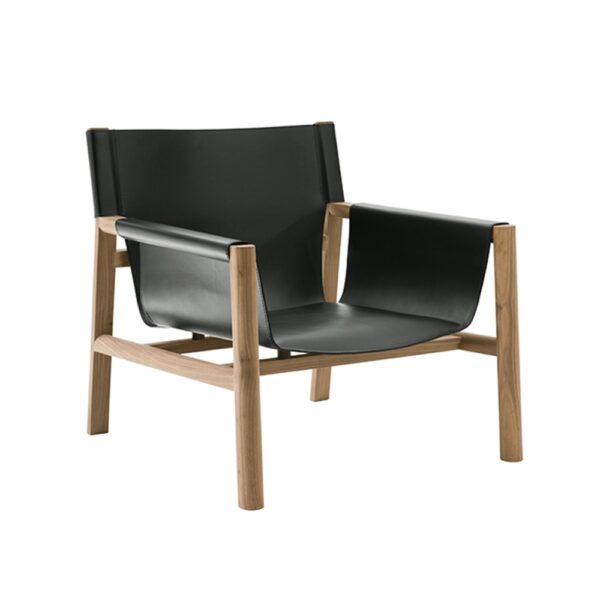 Pablo Armchair, Brushed Light Oak Frame, Thick Leather 201