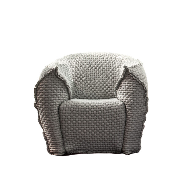 Panna Armchair,Fabric Cat. W Big Pois A5234 Light Grey