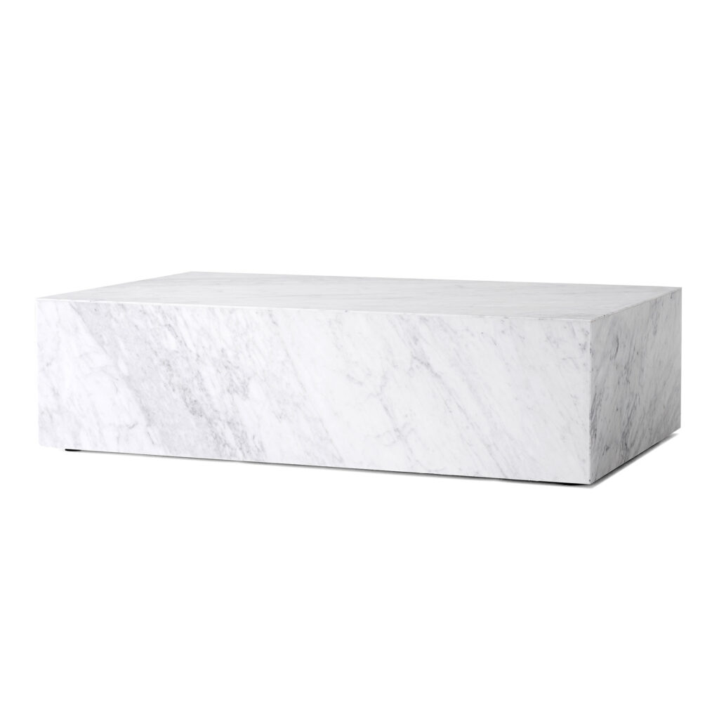 Plinth Low White Marble