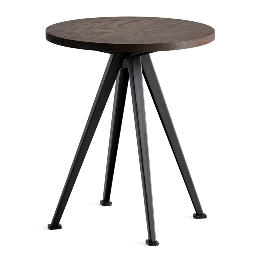 Pyramid Coffee Table 51 45,5 cm Smoked Oak / Black Steel Base