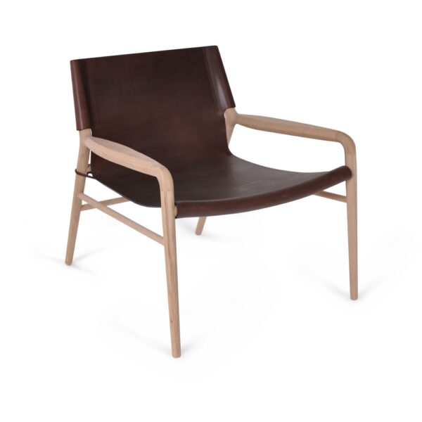 Rama Chair, Soap Treated Oak Frame, Leather: Black