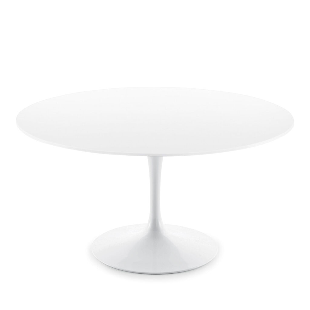 Round Dining Table 152 cm Vit/Vit Laminat