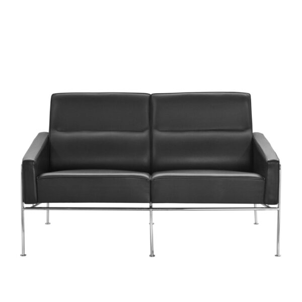 Serie 3300 2-sits soffa, Läder, Essential Black