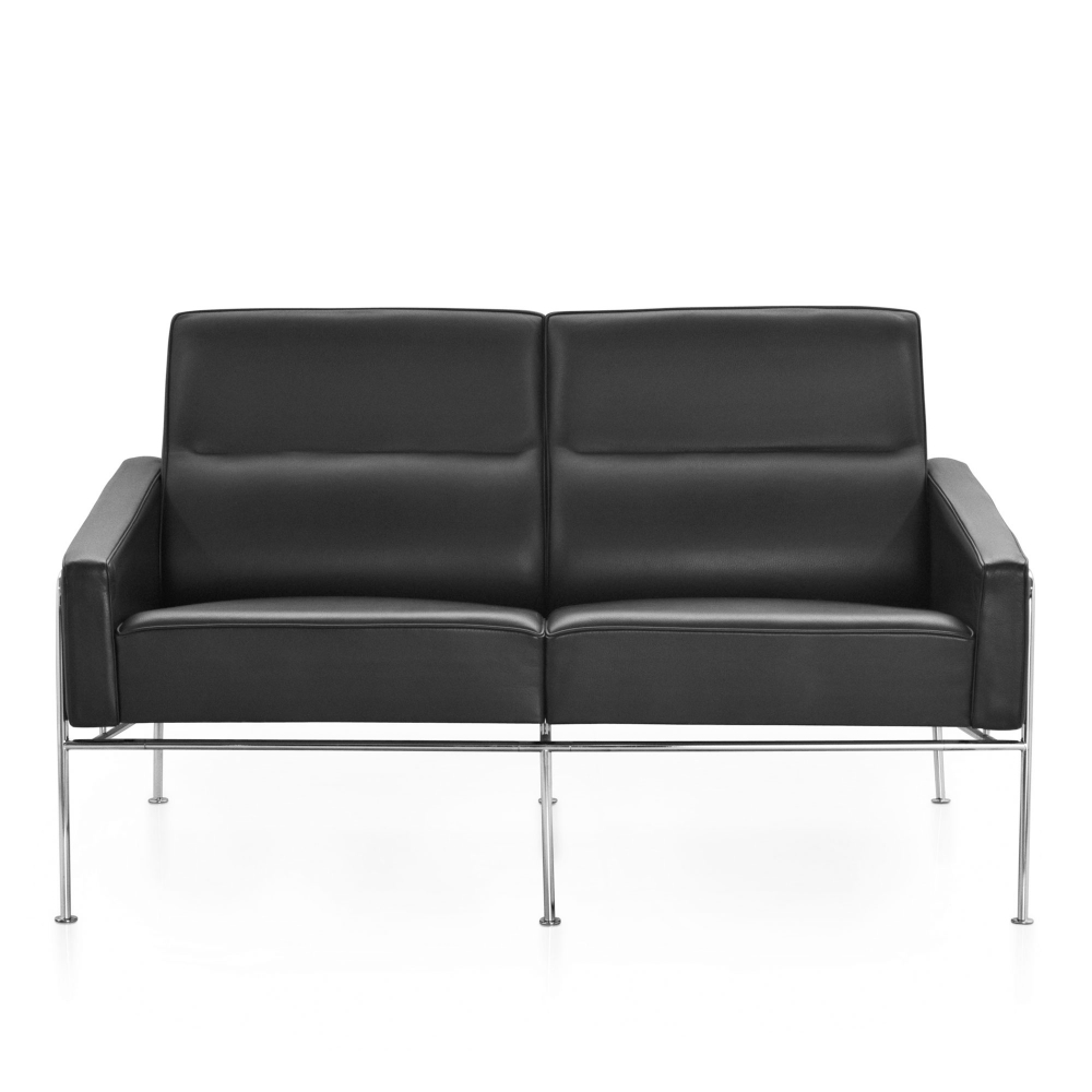 Serie 3300 2-sits soffa, Läder: Kat. 7 Grace Black