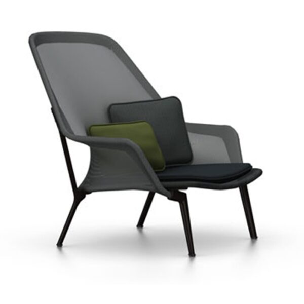 Slow Chair & Ottoman, Svart, Choklad