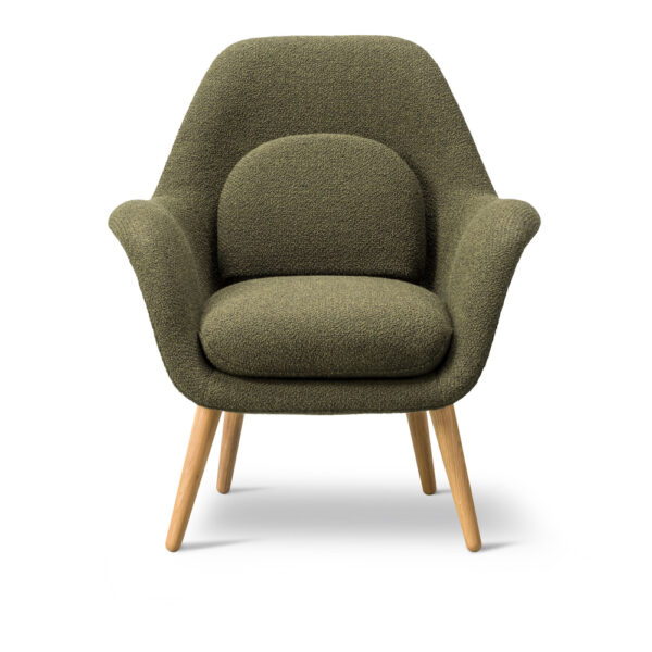 Swoon Lounge Petit Wood Base, Tygkategori 2, 900 Olive, Oljad ek