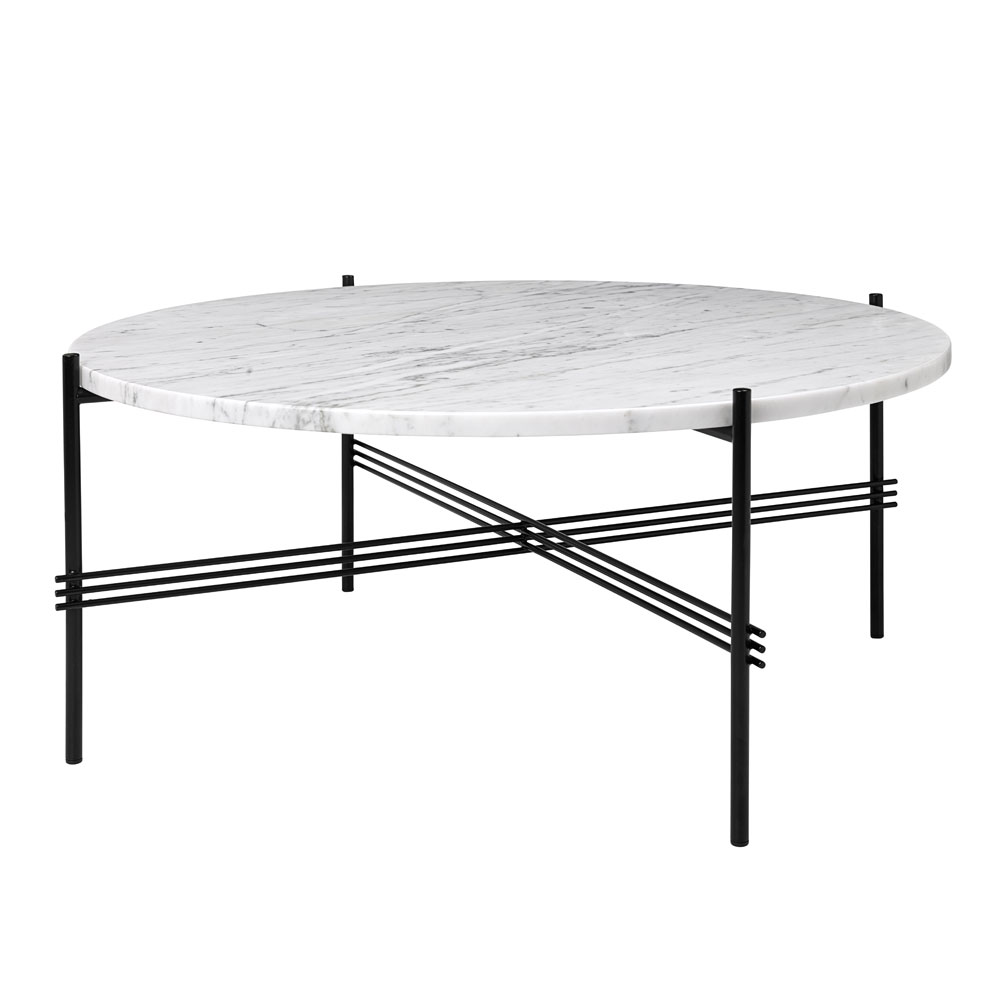 TS Coffee Table Ø80 cm Bianco Carrara