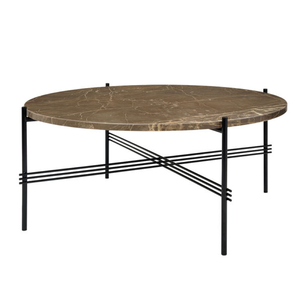 TS Coffee Table Ø80 cm Marrone Emperador