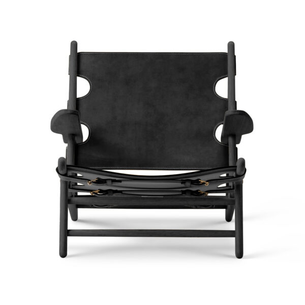 The Hunting Chair, Black lacquered oak, Black leather