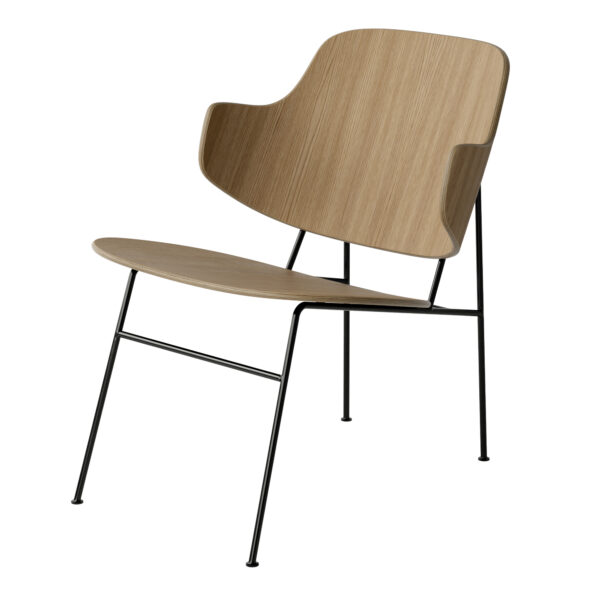 The Penguin Lounge Chair Black Steel / Natural Oak