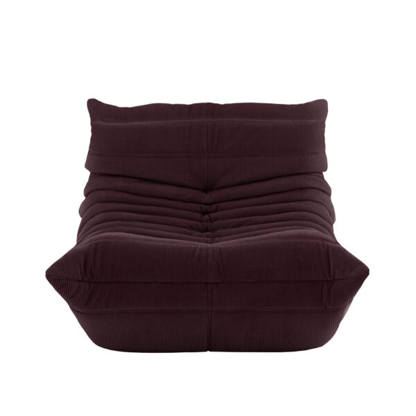 Togo Fireside Chair, Fabric Cat. F, Cordoue Aubergine 3091