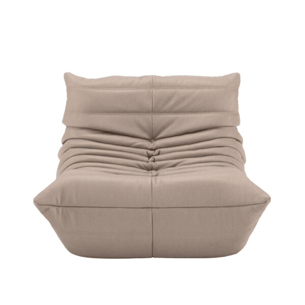 Togo Fireside Chair, Fabric Cat. S, Alcantara Greyish Beige 4504